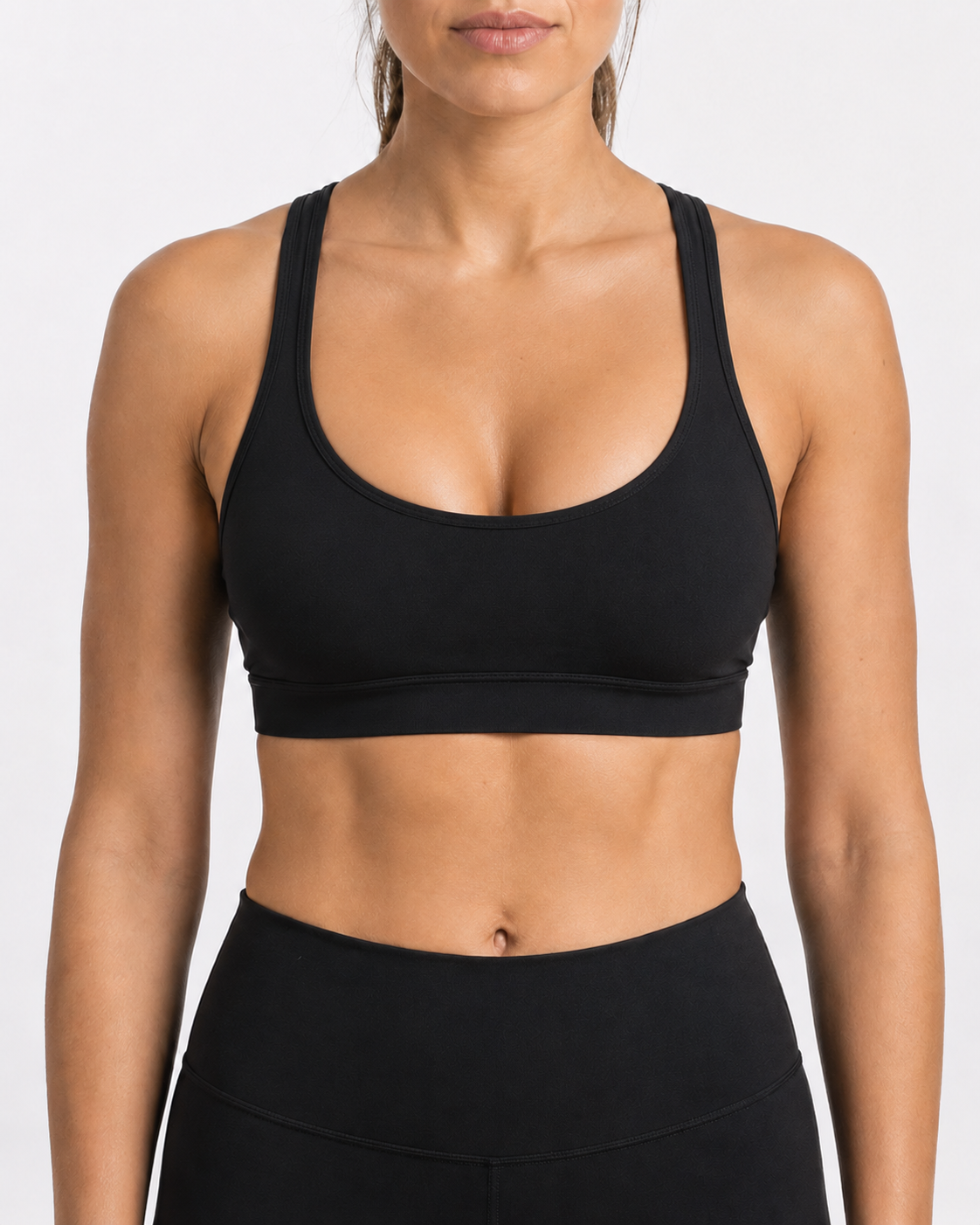 After breast implantation augmentation result